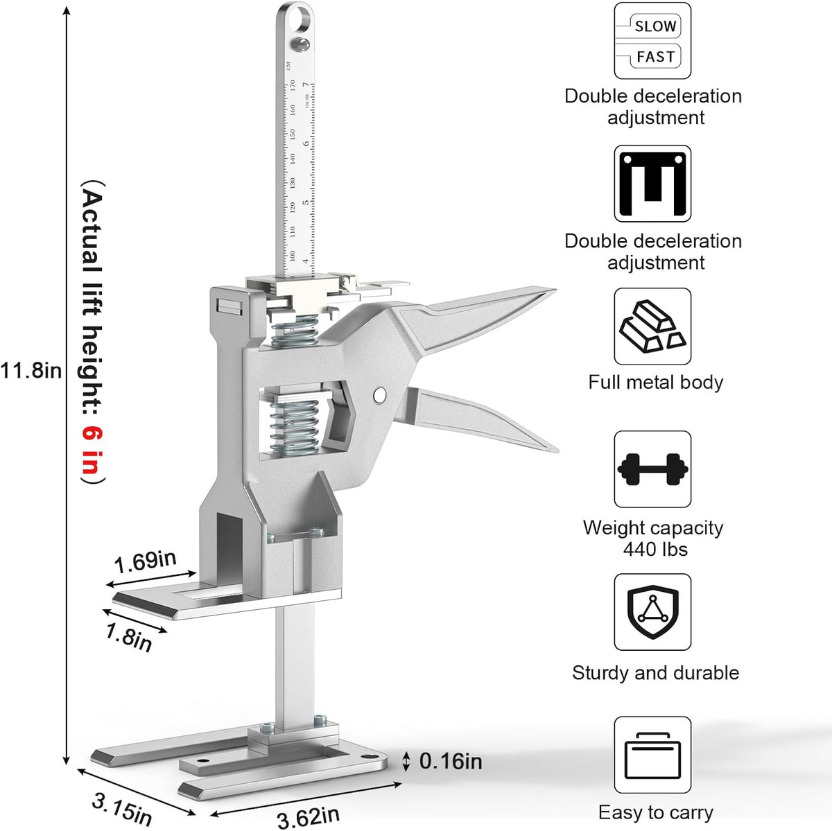 Jefuzh on a worksite lifting cabinets to reduce strain and speed installations benefit