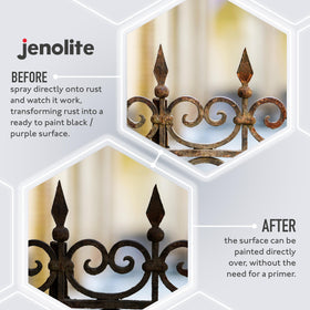 JENOLITE treated surface with blue-black finish ready to paint