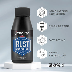 JENOLITE being brushed onto rust demonstrates simple application and control