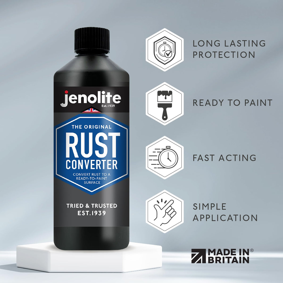 JENOLITE close-up of liquid texture highlighting smooth water-based formula