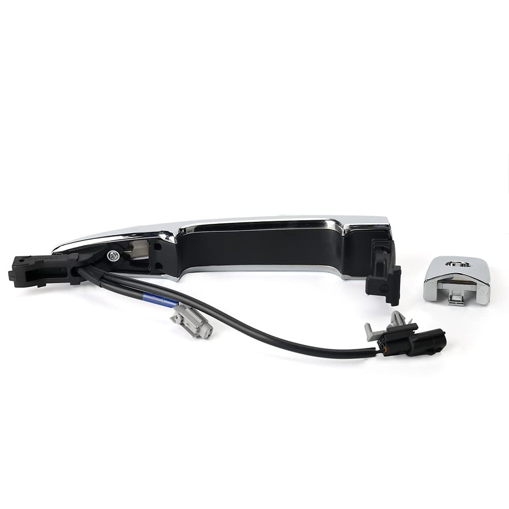 Jepacr handle on vehicle in driveway lifestyle shot illustrating seamless OEM look