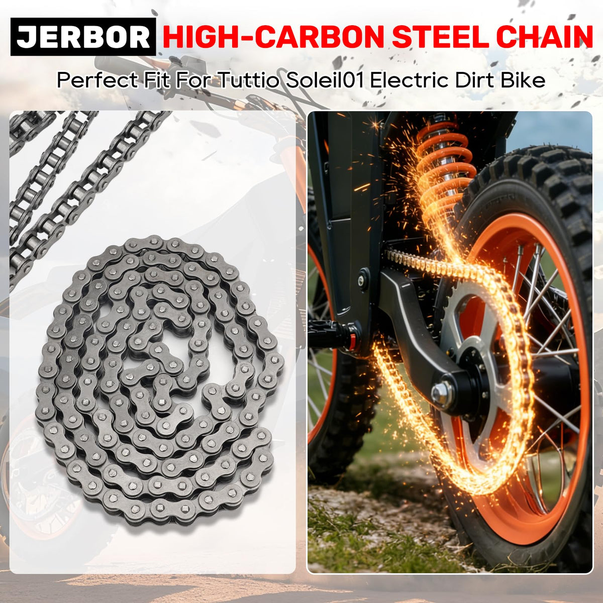 Jerbor close-up of X-ring seal showing low-friction design and retained lubrication