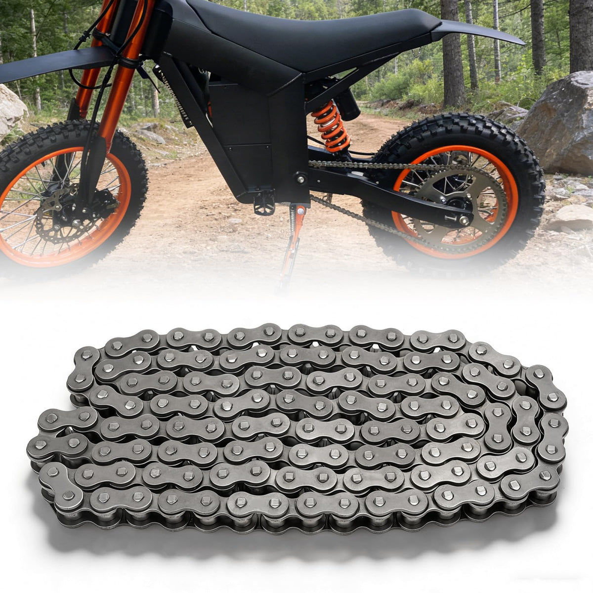 Jerbor front view of replacement chain showing precise fit and OEM compatibility