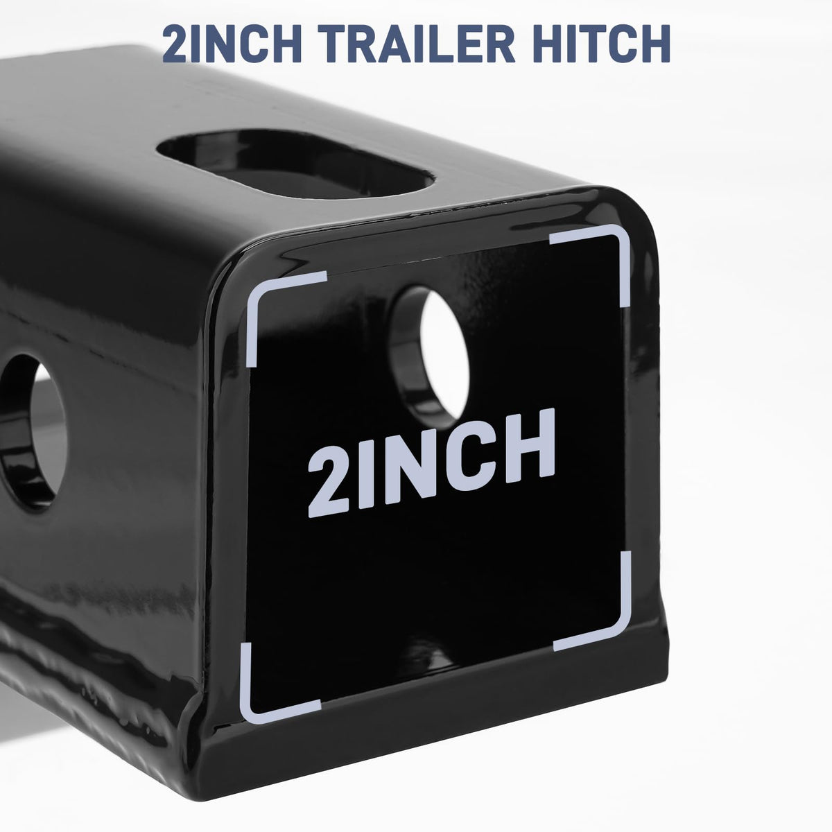 JERBOR hitch with ATV for scale showing size and compatibility with common cargo attachments