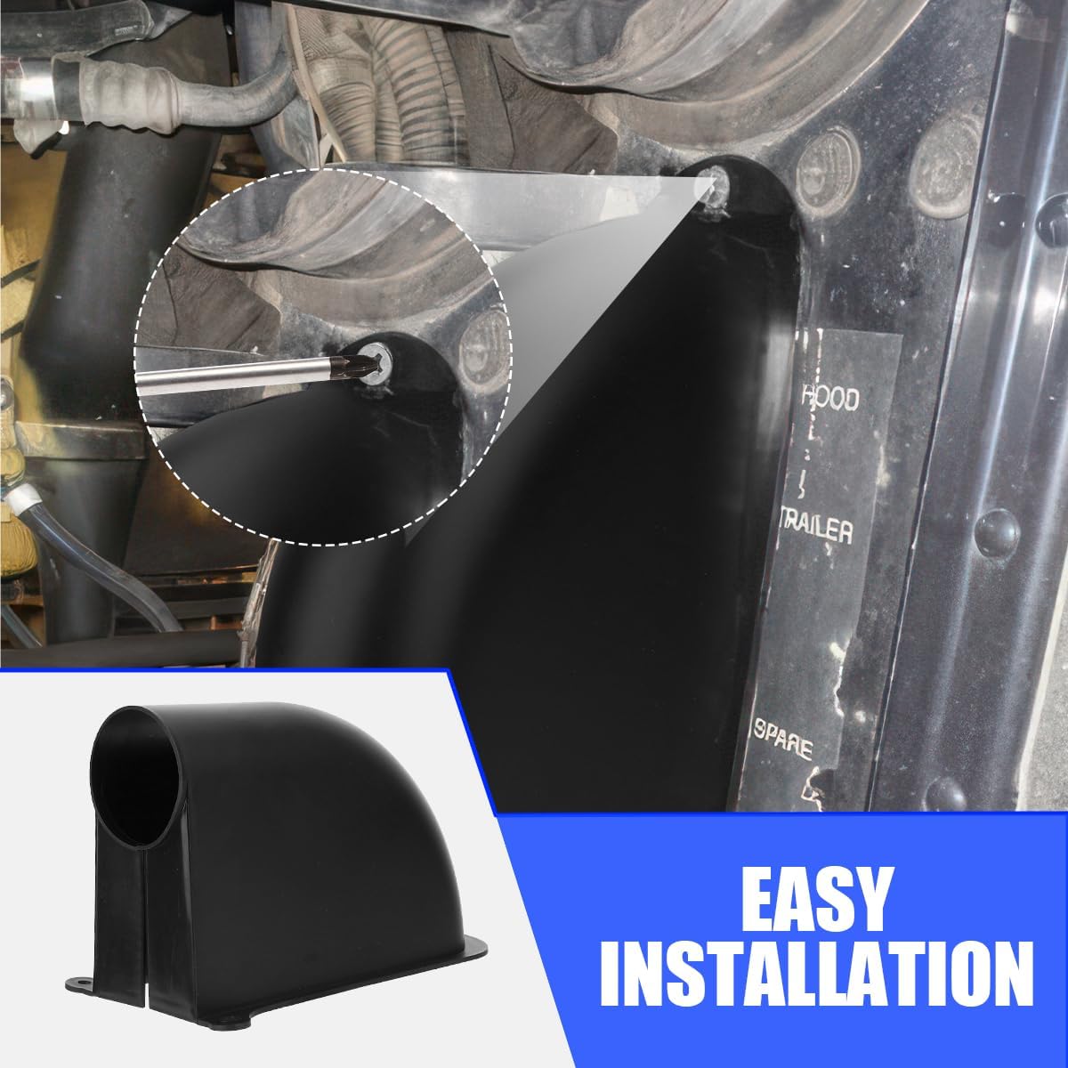 JERBOR installed on Peterbilt firewall protecting wiring harness