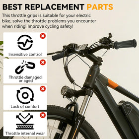 Jerbor throttle installed on Qlife handlebar for quick plug-and-play replacement
