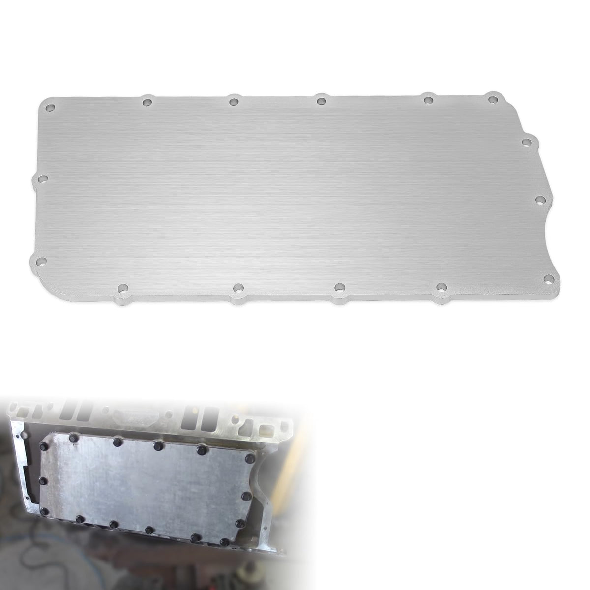 Jerbor plenum plate front view showing bolt pattern and precise fit, improves sealing