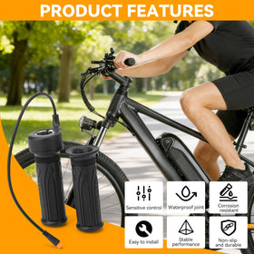 Jerbor throttle next to hand showing size and ergonomic control benefit