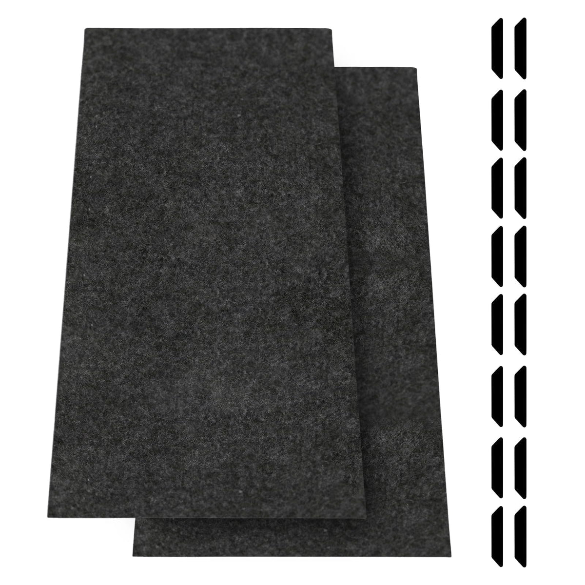 JERIA front packaging view showing full 36x60 inch mats and included tapes for protection