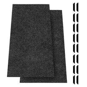 JERIA front packaging view showing full 36x60 inch mats and included tapes for protection