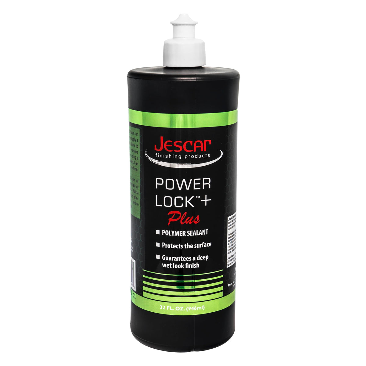 Jescar Power Lock Plus front packaging showing label and 32oz bottle for clear identification and trust