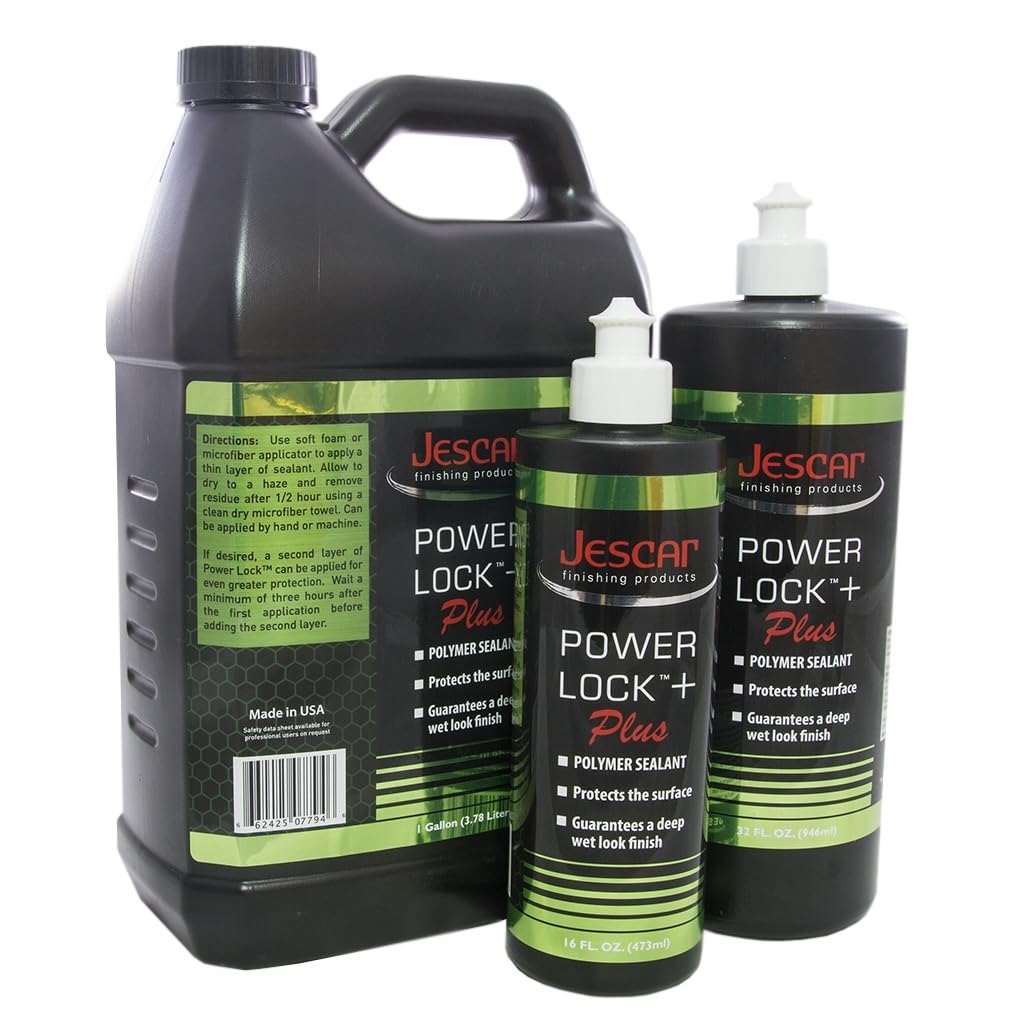 Jescar bottle pouring sealant concentrate showing controlled dispense and easy application