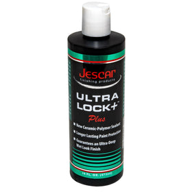 Jescar bottle front view showing label and product in hand for easy storage