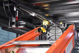 JET Rack holding A-frame ladder in use showing fast loading and protected cargo