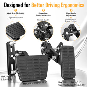Jetmilai close-up of non-slip rubber pads providing stable pedal grip