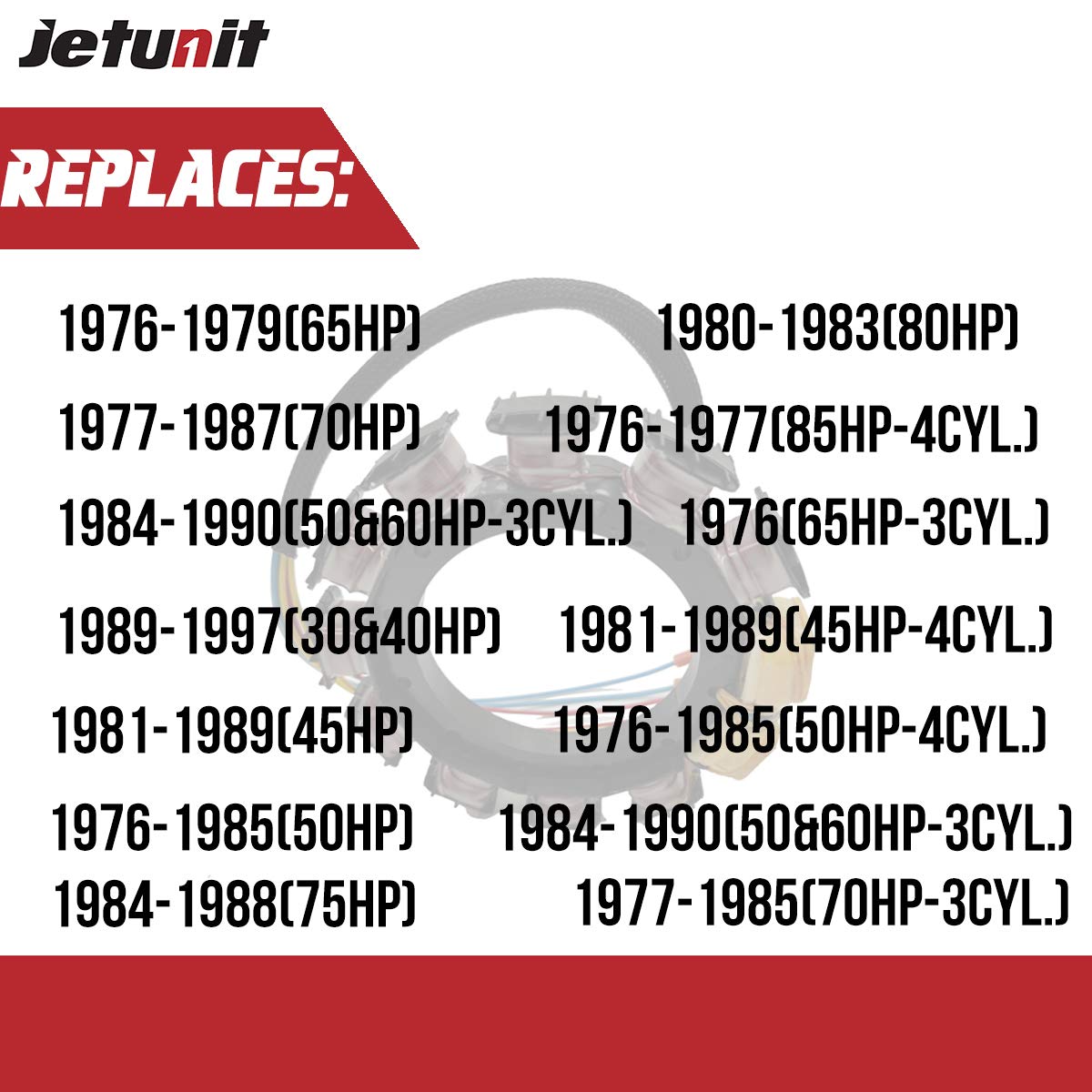 jetunit stator installed on Mercury outboard illustrating easy replacement process