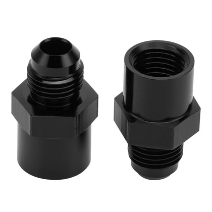 Jetuplusllc adapter front view showing -6AN connections and metric ports for easy conversion