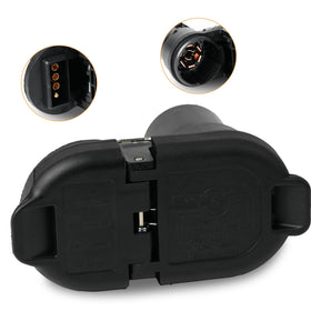 Jetuplusllc front view of connector showing plug shape and fast install benefit