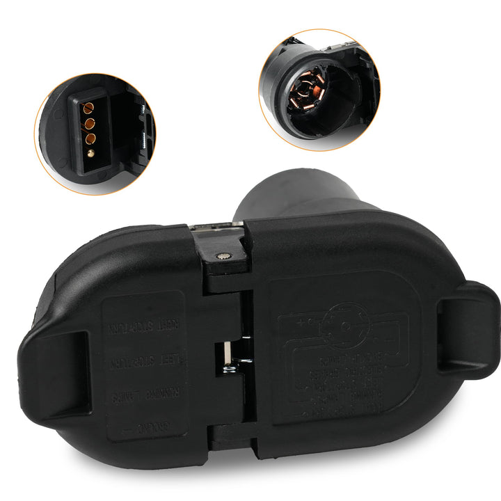 Jetuplusllc front view of connector showing plug shape and fast install benefit