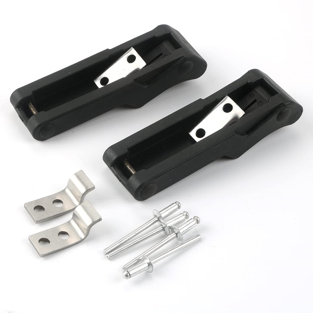 Jetuplusllc front view of two black rear compartment latches showing fit