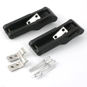 Jetuplusllc front view of two black rear compartment latches showing fit