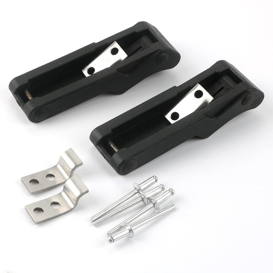 Jetuplusllc front view of two black rear compartment latches showing fit