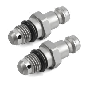 Jetuplusllc paired bleeder fittings front view showing ready-to-install benefit