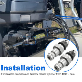 Jetuplusllc fitting installed on front-mount cylinder demonstrating fitment