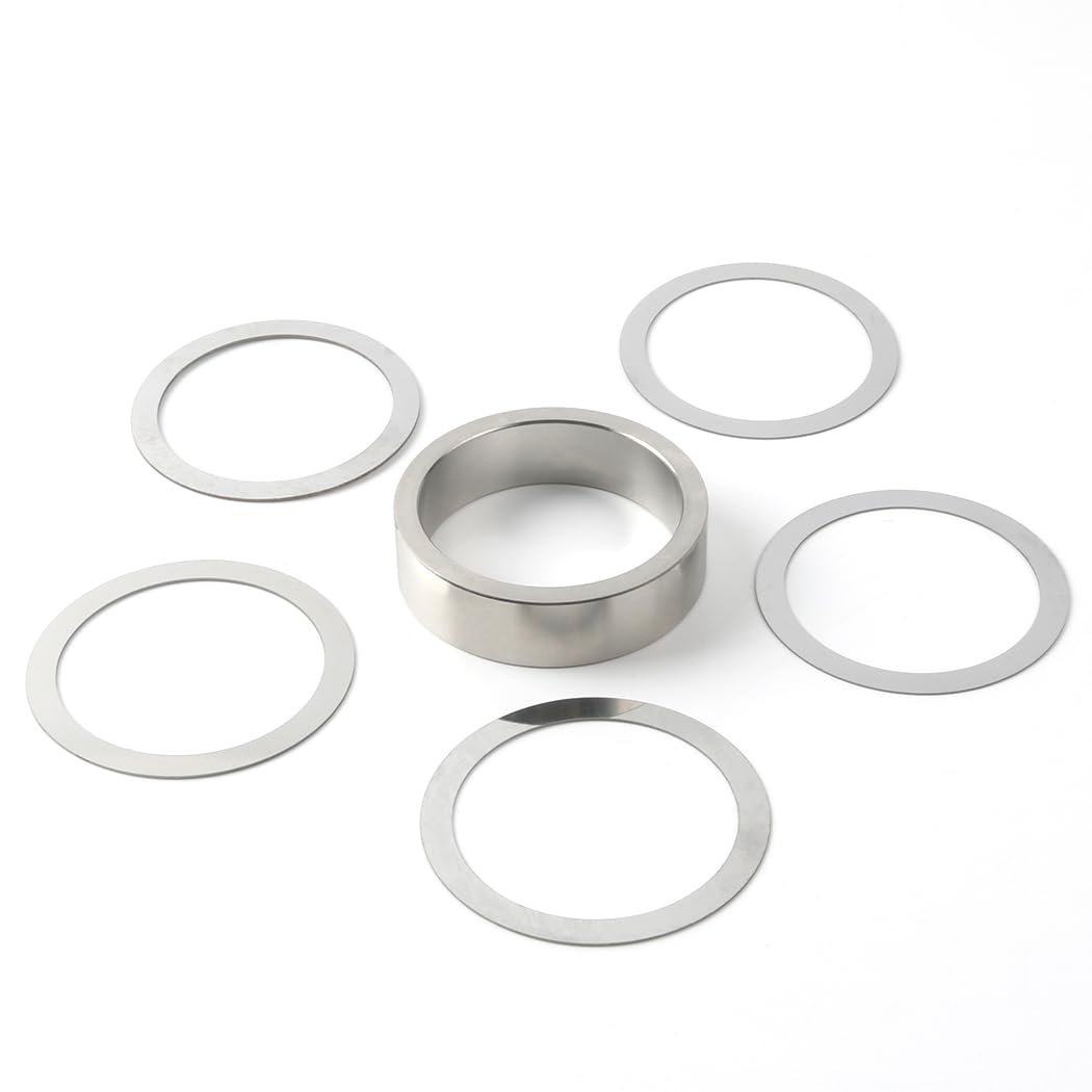Jetuplusllc five shims top-down layout with 1.62 inch O.D. for precise shim stacking