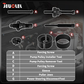 JEUCLEL closeup of carbon steel puller jaws showing durable construction