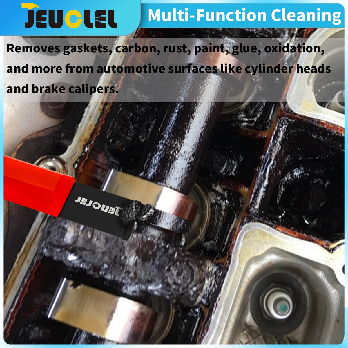 JEUCLEL ergonomic PVC handle texture for secure grip and reduced hand fatigue