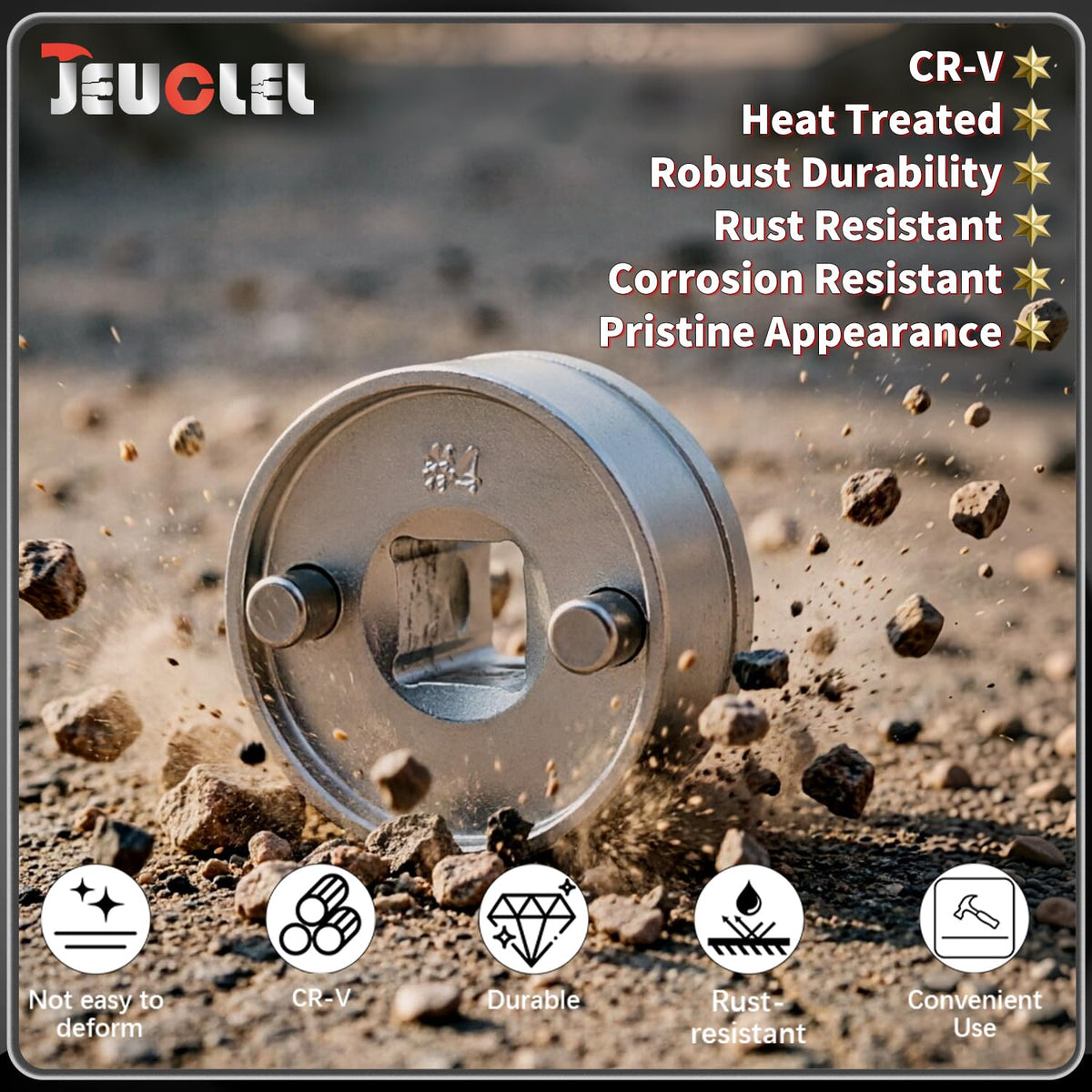 JEUCLEL labeled pieces with part numbers for easy identification and correct use