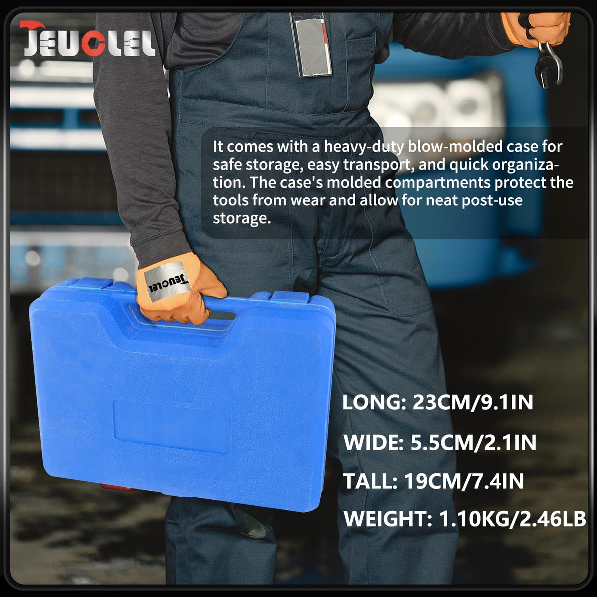 JEUCLEL lifestyle workbench setup showing kit readiness for professional jobs