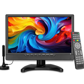 Jexiop front view of 14 inch TV showing compact HD display and bezel, ideal for small rooms