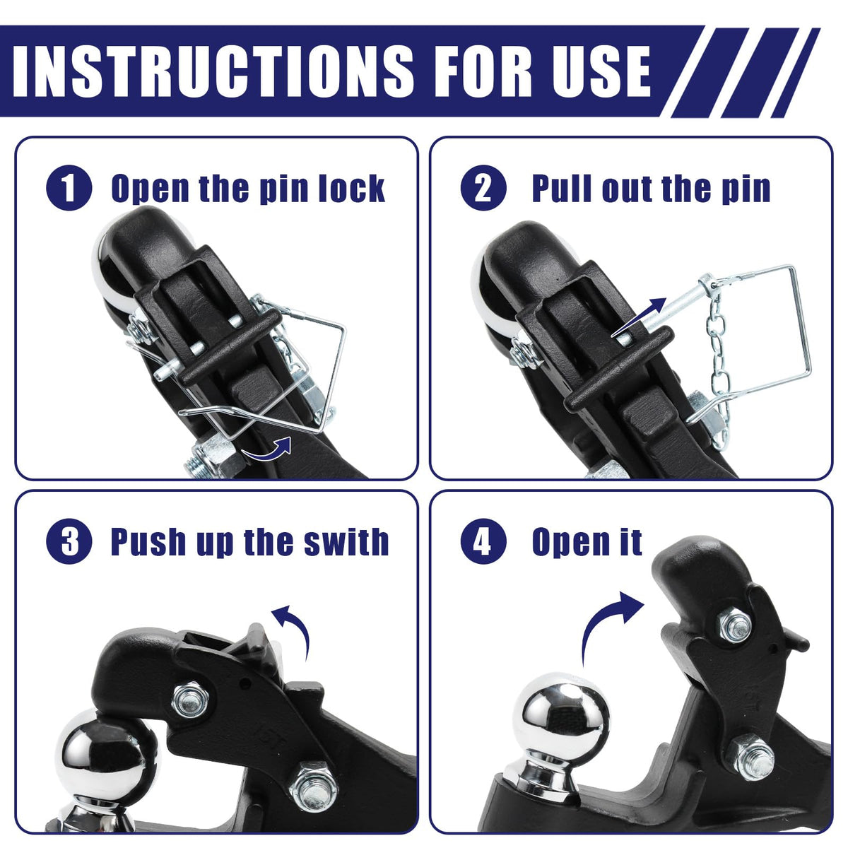 JEXTRA hitch installed in a 2" receiver demonstrating fit and stability benefit