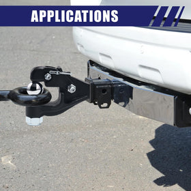 JEXTRA hitch on truck towing a trailer illustrating heavy-duty towing capability
