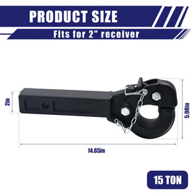 JEXTRA pintle hitch close-up of locking pin for reliable securement