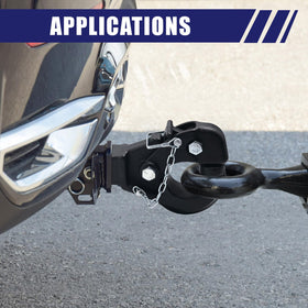 JEXTRA pintle hitch mounted on truck towing trailer demonstrating heavy-duty use
