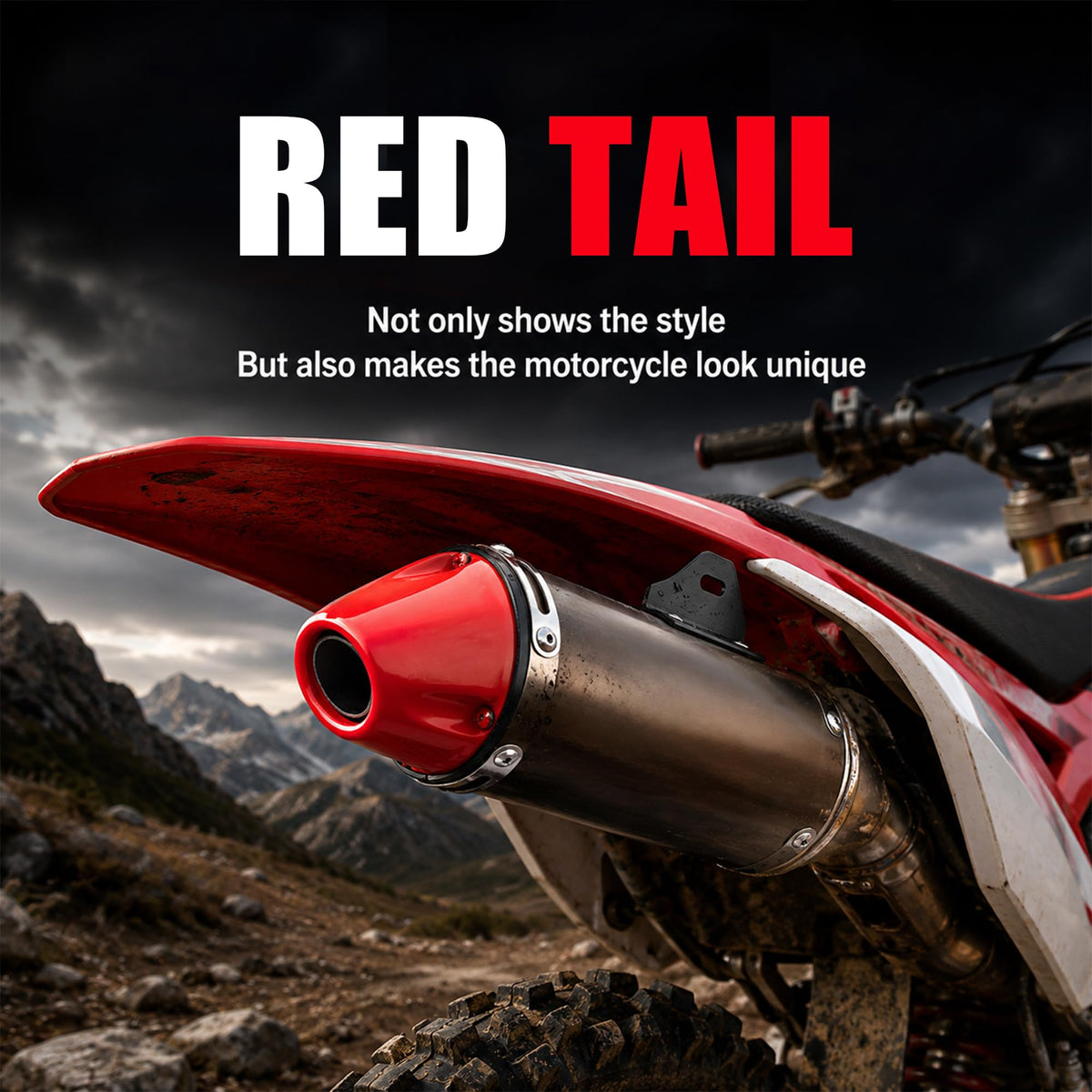 JFG RACING exhaust installed on dirt bike shows upgraded look and audible tone change