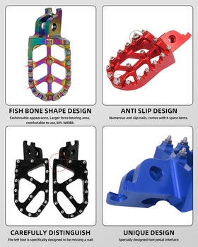 JFG RACING pegs in use with rider standing for improved stability