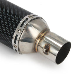 JFG RACING muffler installed on a dirt bike demonstrating fit and appearance