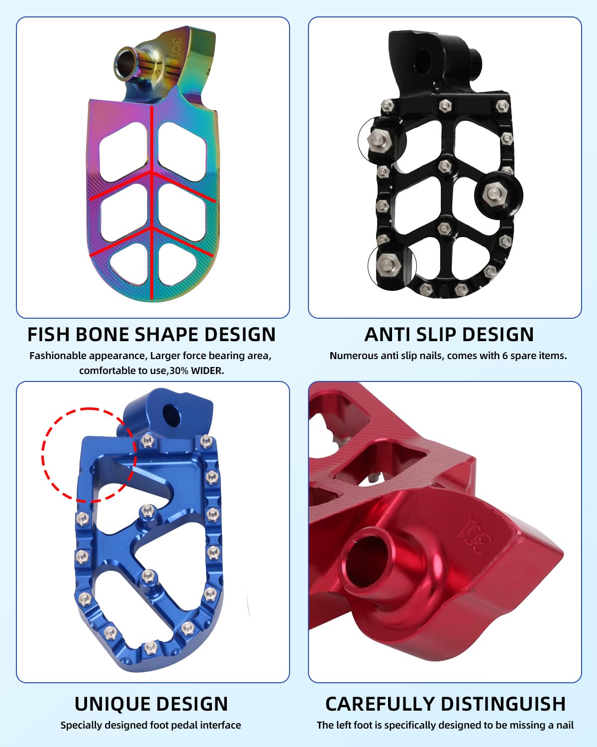 JFG RACING foot peg installed on YZ bike demonstrating enhanced control benefit