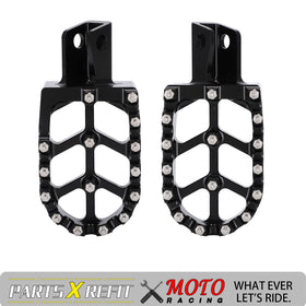 JFG RACING footpegs on off-road KLR650 demonstrating enhanced rider control