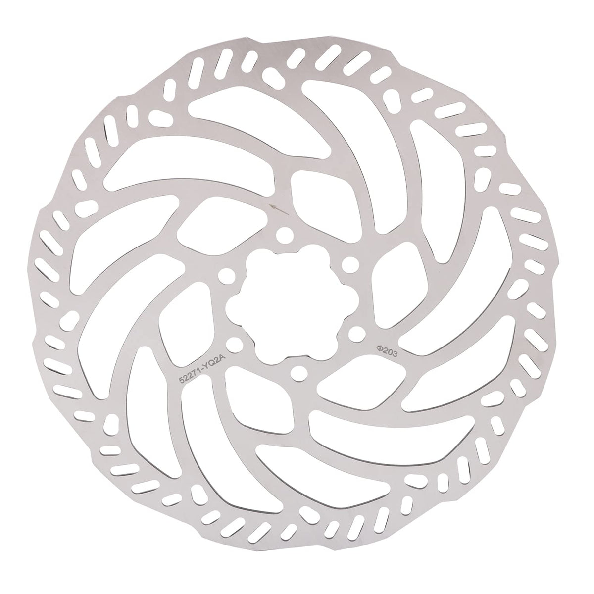 JFG RACING rotor porous pattern detail improving cooling and water shedding