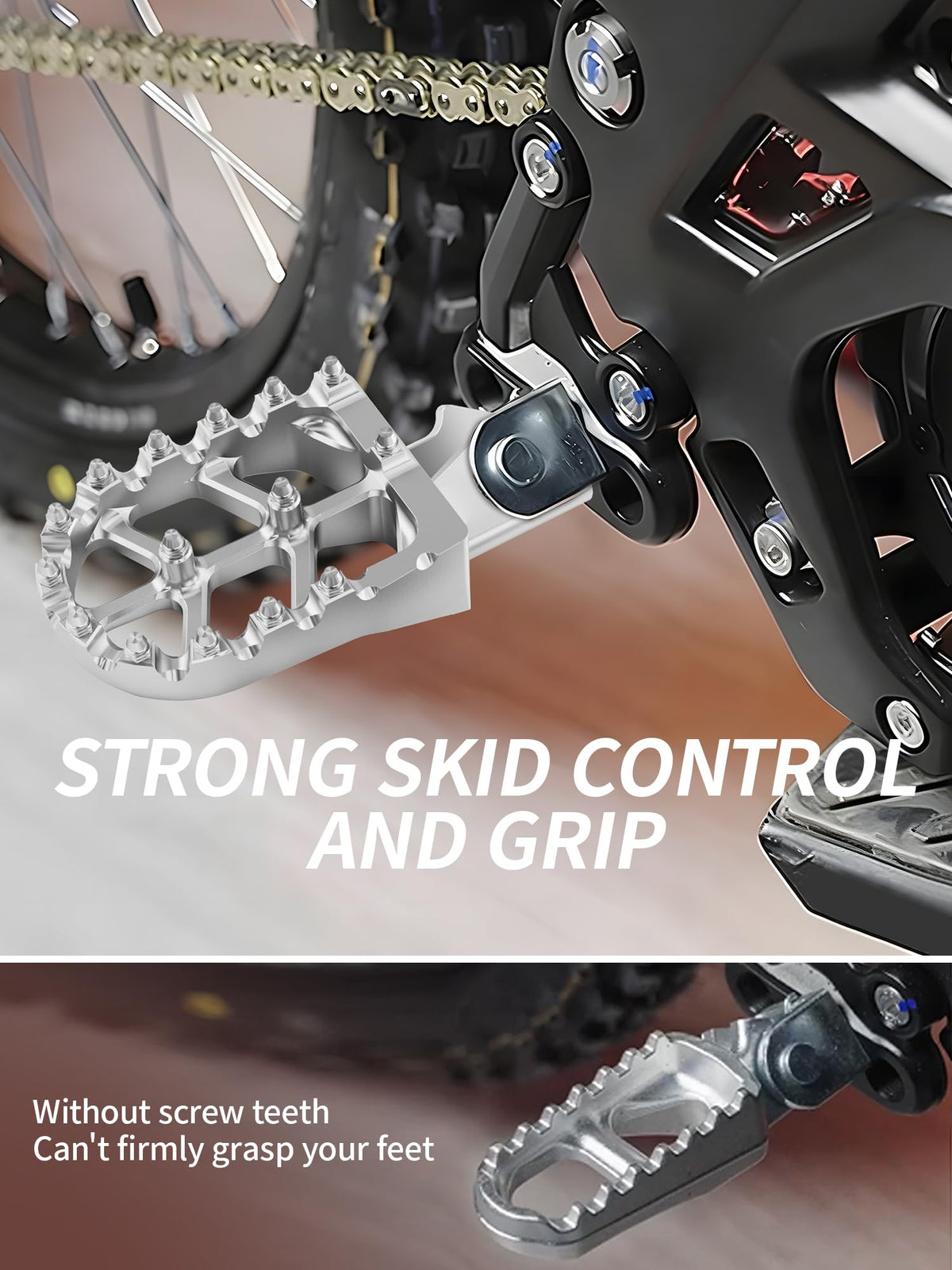 JFG RACING held in hand for size comparison and lightweight advantage