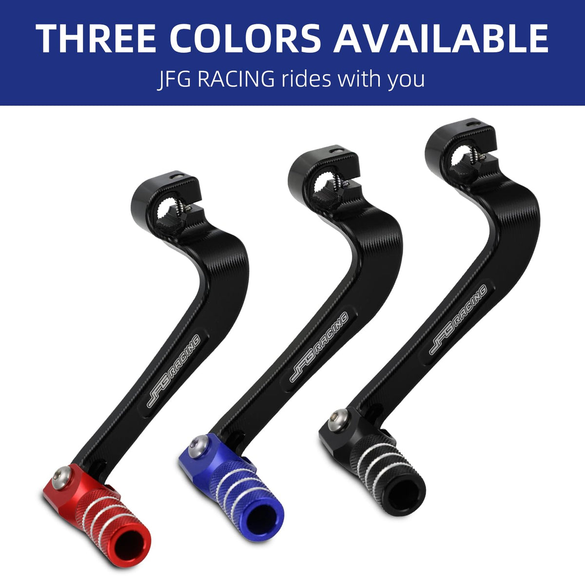 JFG RACING anodized blue finish catching light for corrosion resistance and style