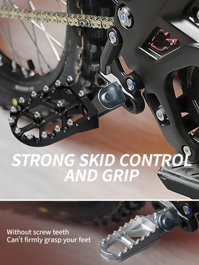 JFG RACING side profile highlighting extra-wide platform for secure footing