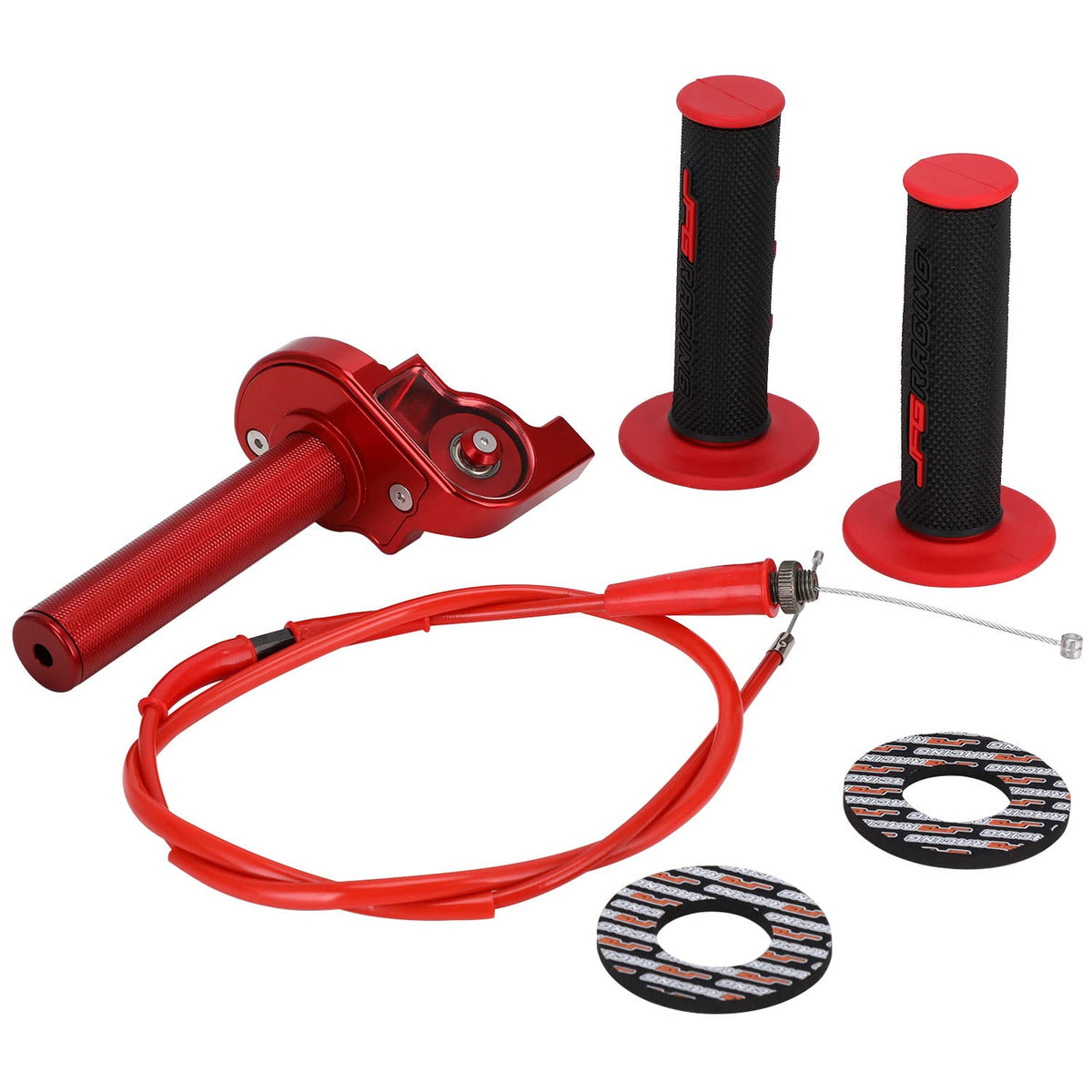 JFG RACING assembly beside ruler showing 7/8 inch handlebar compatibility