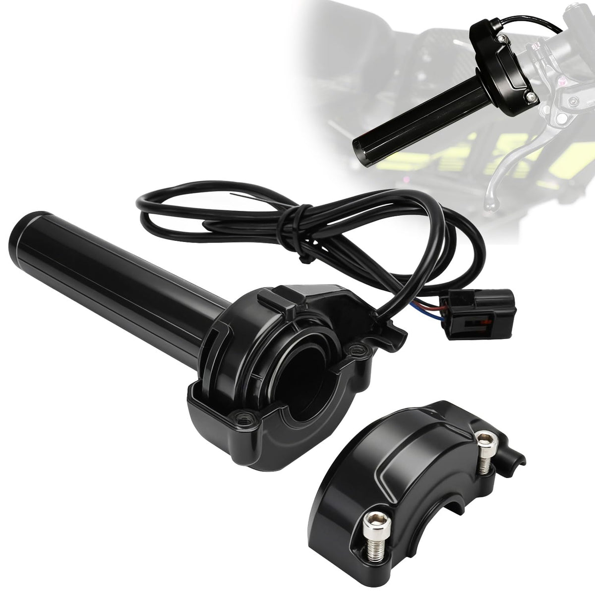 JFG RACING throttle front view showing clean profile and durable design benefit