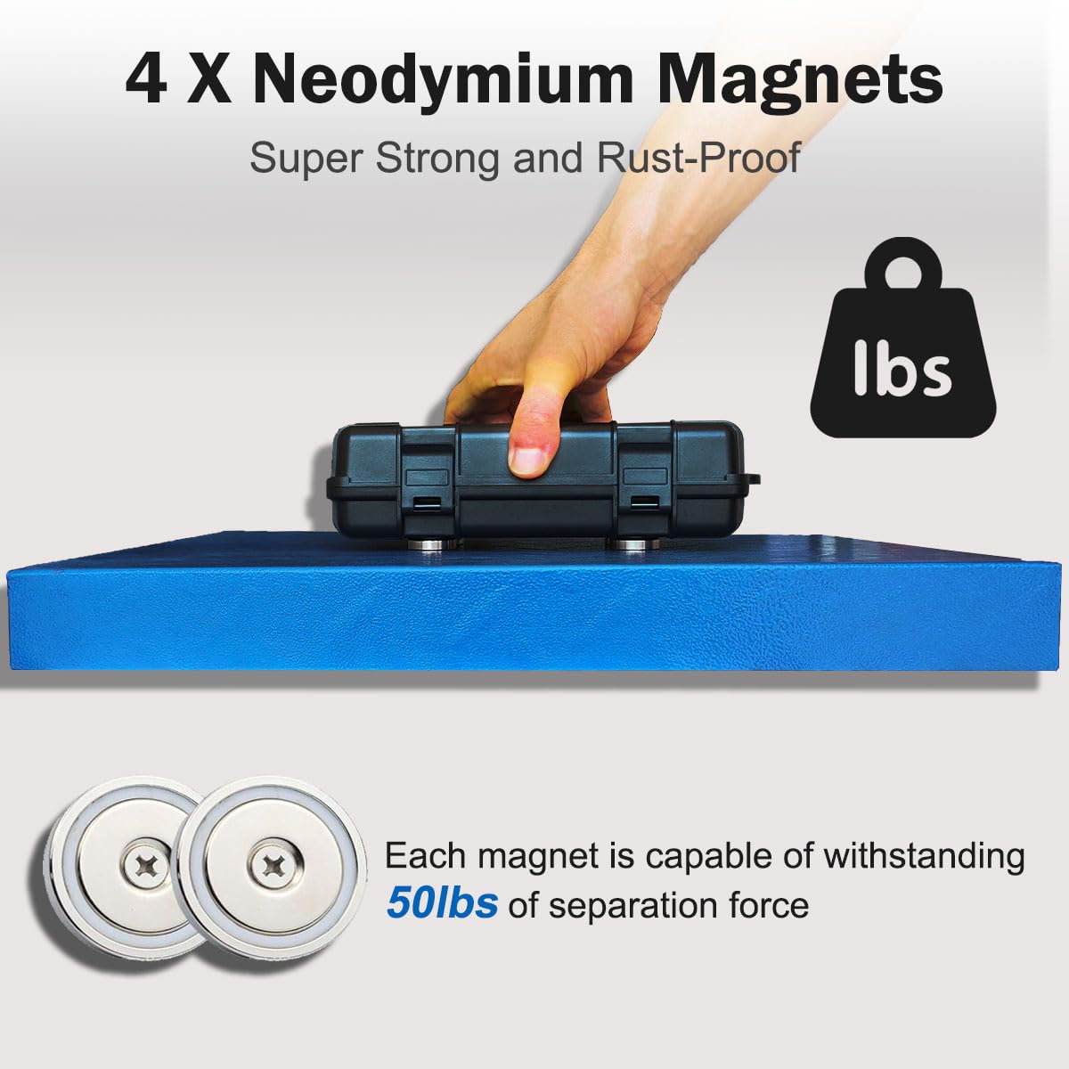JFOMOYGI close-up of neodymium magnets for strong secure attachment